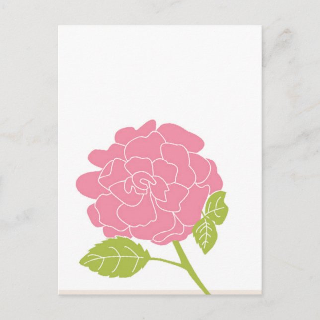 Carte Postale Plutôt rose Floral (Devant)