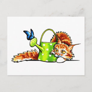 Carte Postale Plutôt Stealthy Orange Tabby Maine Coon