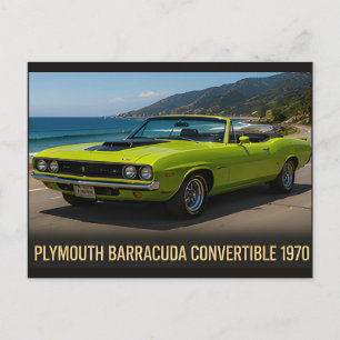 Carte Postale Plymouth Barracuda Cabriolet 1970