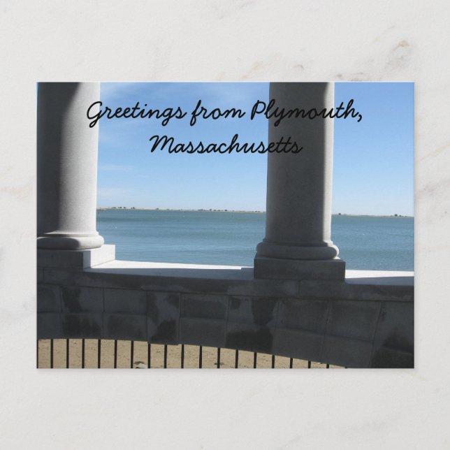 Carte Postale Plymouth Ma, vue depuis Plymouth Rock (Devant)
