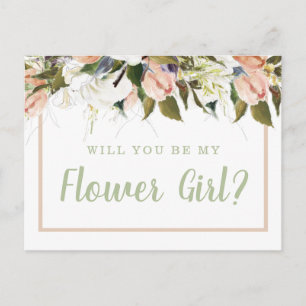 Carte Postale Poche & White Pays Flower Proposition de fille