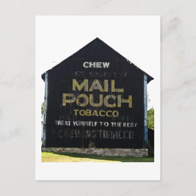 Carte Postale Pochette Chew Mail Tabac Grange - Photo originale (Devant)