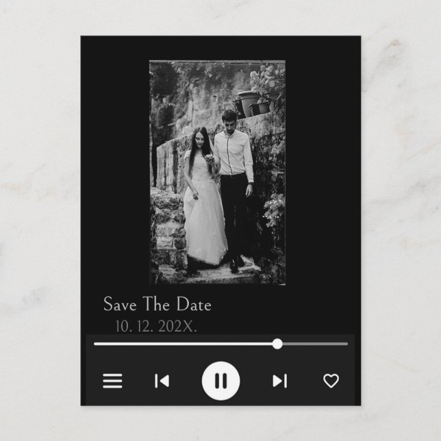 Carte Postale Pochette d'album unique Musique Chanson virale Sau (Devant)