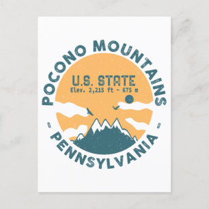 Carte Postale Pocono Mountains Pennsylvanie - Souvenirs rétro