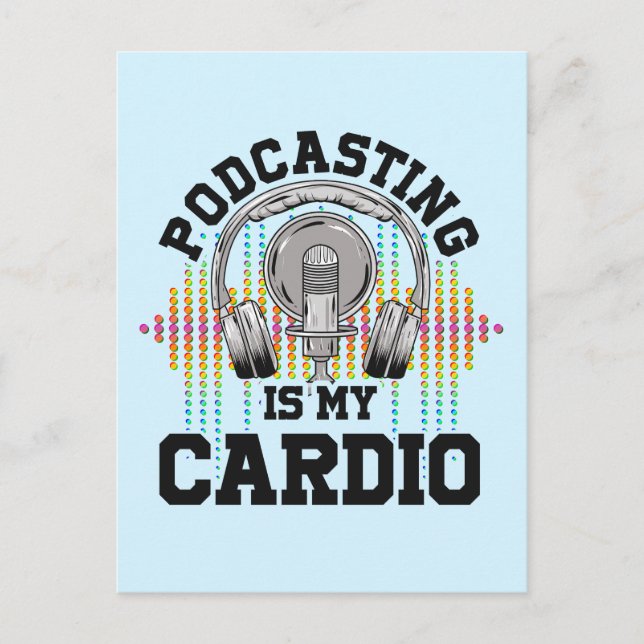 Carte Postale Podcast Contenu Créateurs Radio Show Podcasting (Devant)