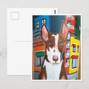 Carte Postale Podenco dans Town Peinture par Alfred Fox