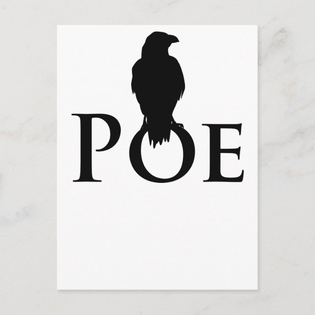 Carte Postale Poe Edgar Allan Poe et le Corbeau (Devant)