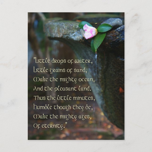 Carte postale Poem "Little Things" (Devant)