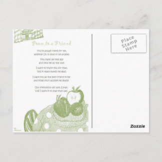 Carte Postale Poème à un ami