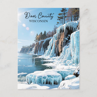 Carte Postale Poème d'hiver du comté de Door, Wisconsin