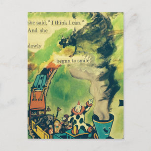 Carte Postale Poème ferroviaire vintage