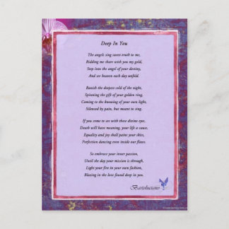 Carte Postale Poème Profond En Vous