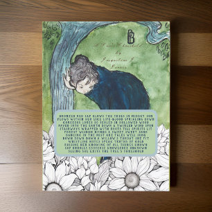 Carte Postale Poème-seuil de l'arbre Art victorien Vintage