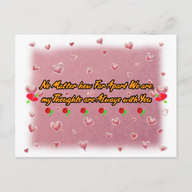 Carte Postale Poème sur (Devant)