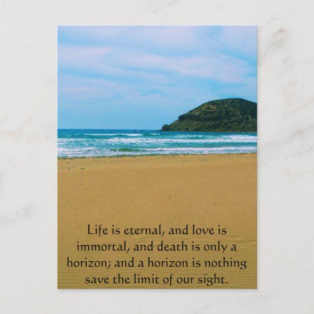 Carte Postale Poème Sur La Mort - Citation Inspirationnelle Du P (Devant)