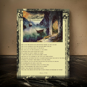 Carte Postale Poème Sur L'Art Bateaux Etang