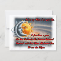 Poème sur le soleil, la lune et l'amour sur un