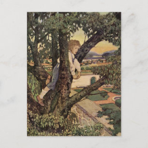 Carte Postale Poème vintage, terre étrangère par Jessie Willcox 