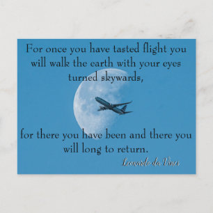 Carte Postale Poème volant Da Vinci 🚁 ✨ Budget spécial