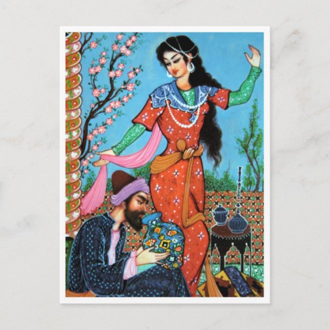 Carte postale Poète et Nymphe dansante (Devant)
