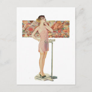Carte Postale Poids en illustration vintage
