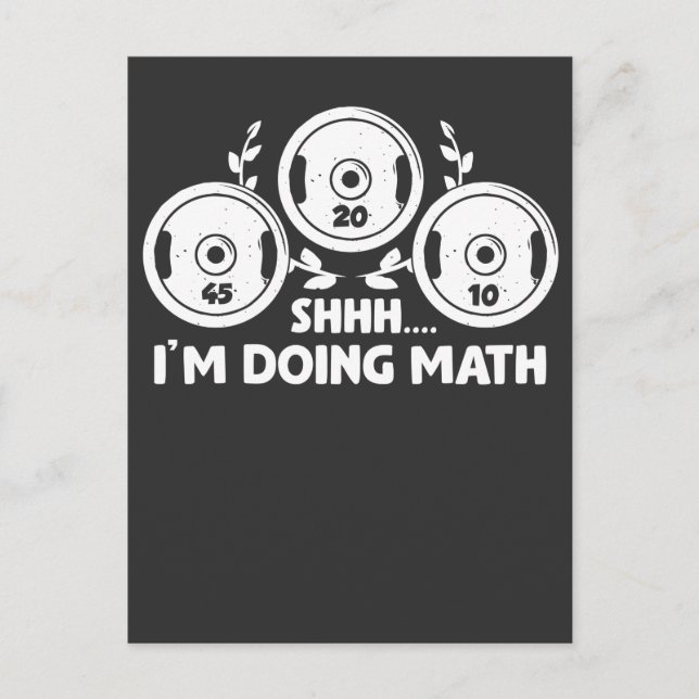 Carte Postale Poids Gym Fitness Math Poids Calcul (Devant)