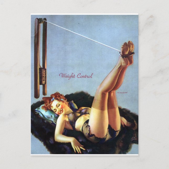 Carte Postale Poids - Réglage de la broche vers le haut (Devant)