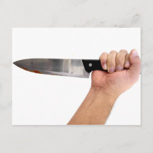 Carte Postale Poignardé dans le dos - vous méritez ceci