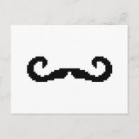 Poignée de 8 bits Pixel Moustache