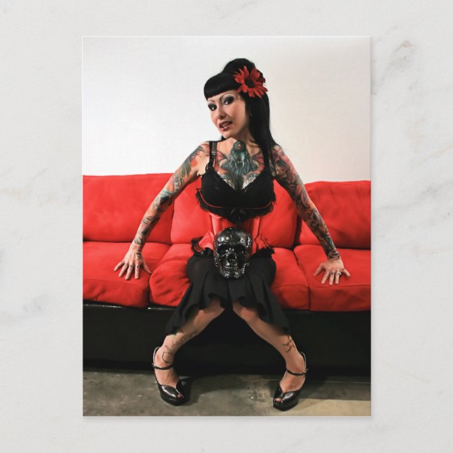 Carte Postale Poignée de tatouage vers le haut (Devant)