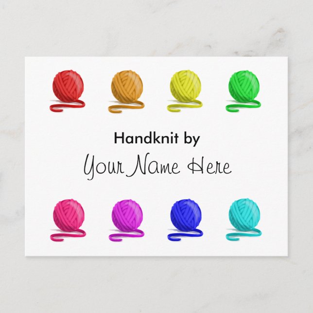 Carte Postale Poignée par avec instructions de lavage (Devant)