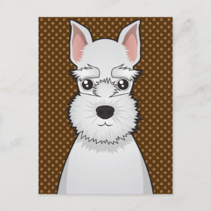 Carte Postale Poignées de dessin de chien Schnauzer miniature