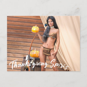 Carte Postale Poing amérindien sur mur de bois