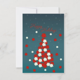 Carte postale Poinsettia Christmas Tree
