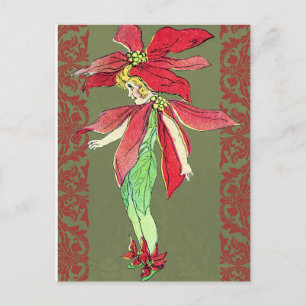 Carte Postale Poinsettia Flower