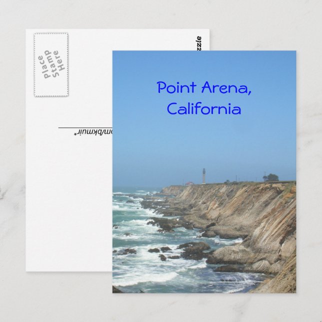 Carte postale - Point Arena Californie (Devant / Derrière)