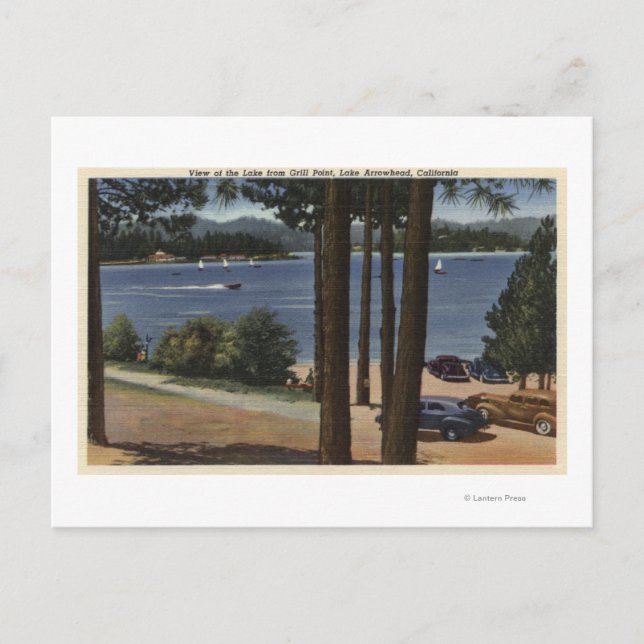 Carte Postale Point de grill Vue du lac (Devant)