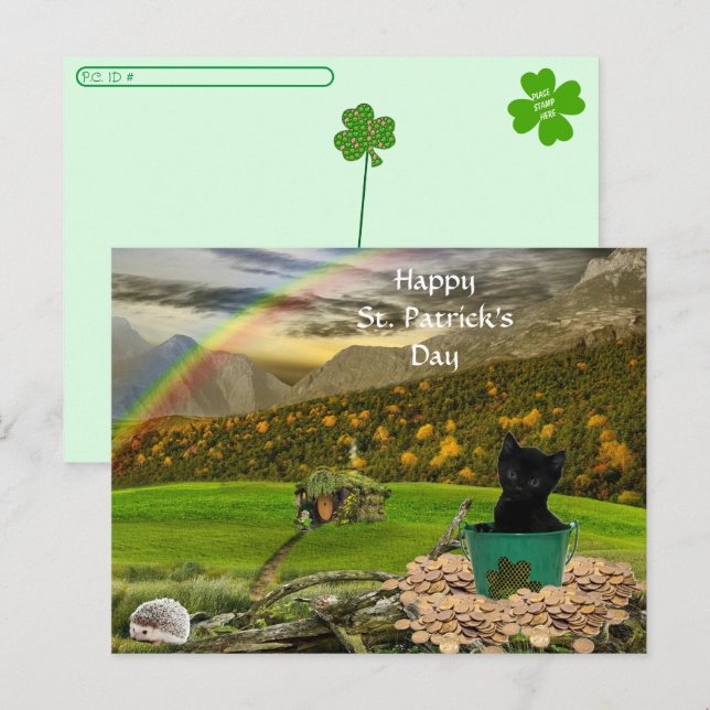 Carte Postale Point de passage - Jack La Saint-Patrick du Chat (Devant / Derrière)