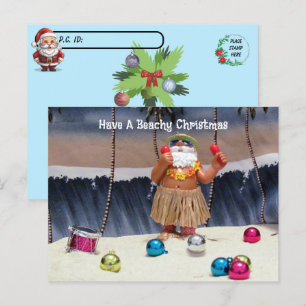 Carte Postale Point de passage - Noël de fête de la plage de San