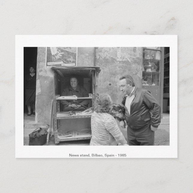 Carte Postale Point de presse, Bilbao, Espagne, 1985. (Devant)