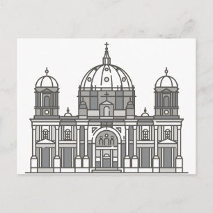 Carte Postale Point de repère du monde de cathédrale de Berlin