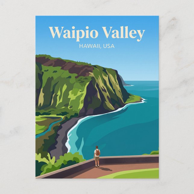 Carte Postale Point de vue de la vallée de Waipio USA (Devant)