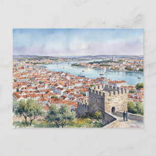 Carte Postale Point de vue du château de Lisbonne Portugal Voyag