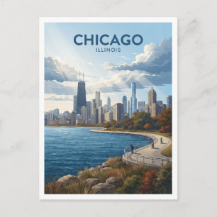 Carte Postale Point de vue panoramique de l'Adler Planetarium su