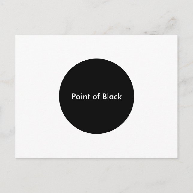 Carte Postale Point of Black (Devant)