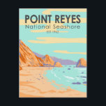Carte Postale Point Reyes National Seashore Vintage<br><div class="desc">Pointe Reyes National Seashore illustration conception vectorielle. Il s’agit d’une vaste étendue côtière protégée dans le comté Marin du nord de la Californie.</div>