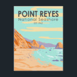 Carte Postale Point Reyes National Seashore Vintage<br><div class="desc">Pointe Reyes National Seashore illustration conception vectorielle. Il s’agit d’une vaste étendue côtière protégée dans le comté Marin du nord de la Californie.</div>