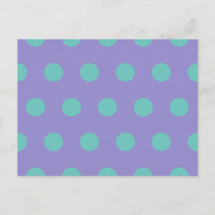 Carte postale Pointe Polka (Lavande & Aqua)
