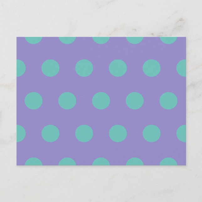 Carte postale Pointe Polka (Lavande & Aqua) (Devant)