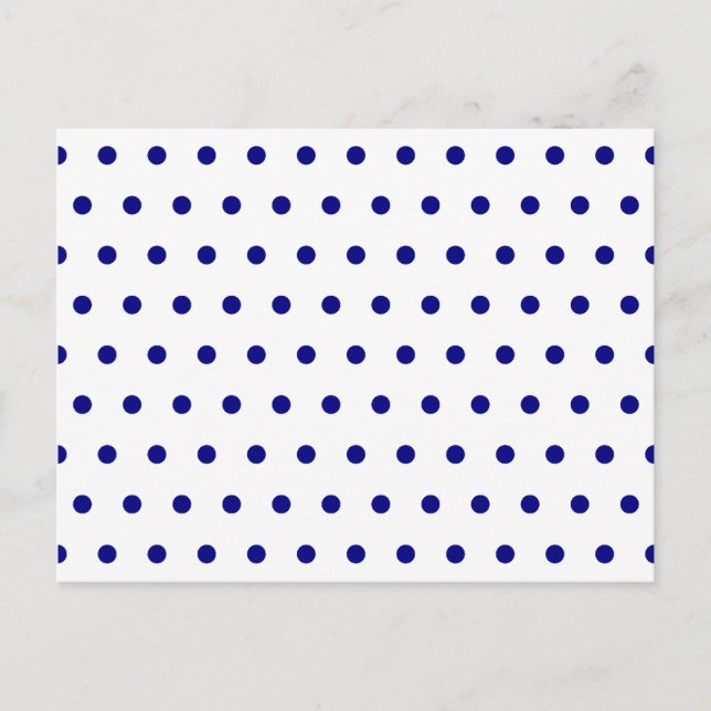 Carte Postale Points blancs et navy (Devant)